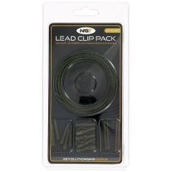 Zestaw lead clip NGT Camo – 5 kompletnych zestawów do szybkiego montażu zestawów